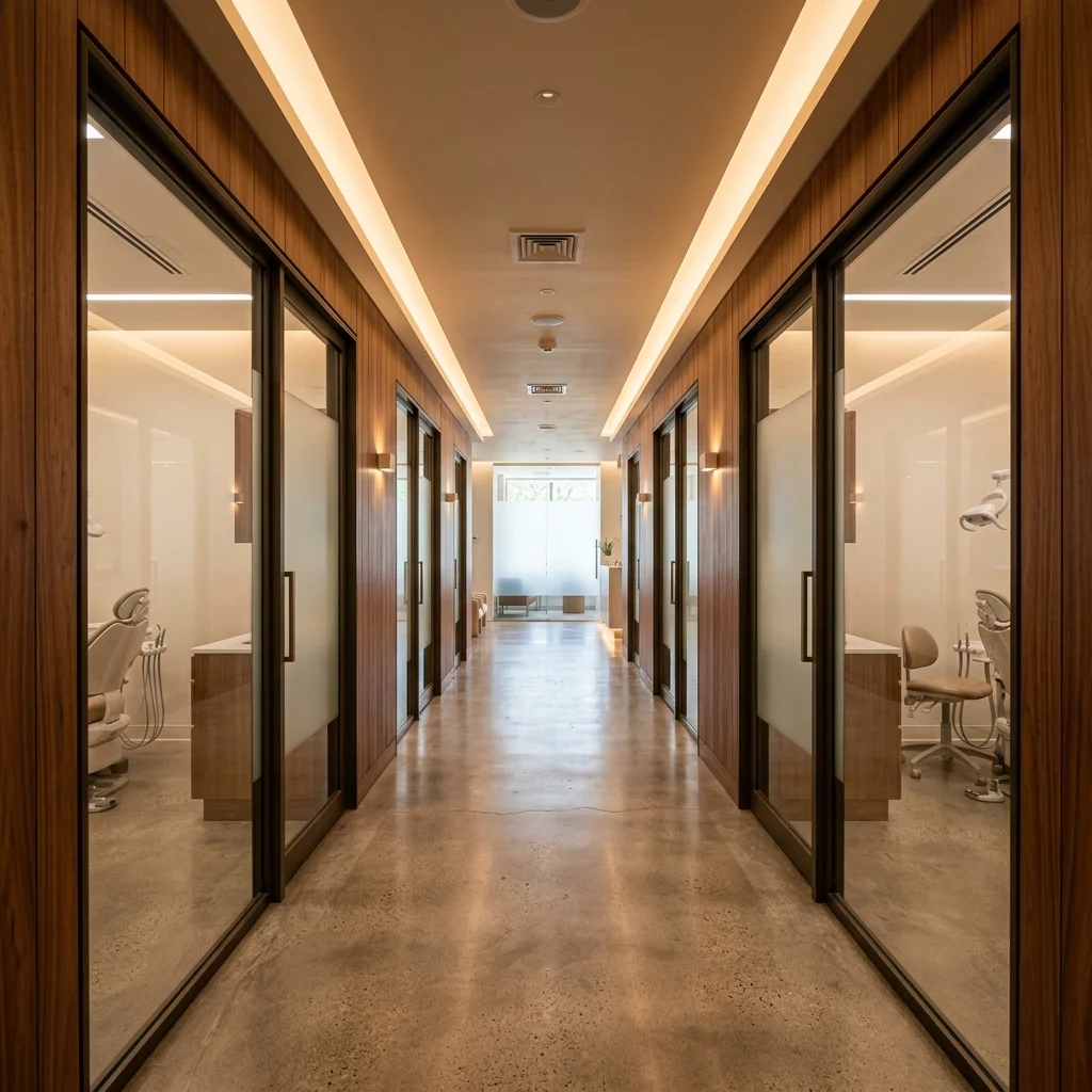Dr CL Bester Inc dental practice corridor